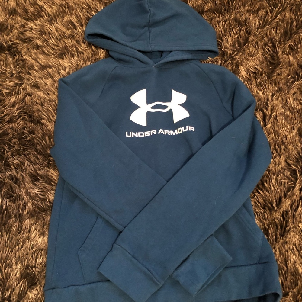 Under Armour Navy Hoodie with White Logo